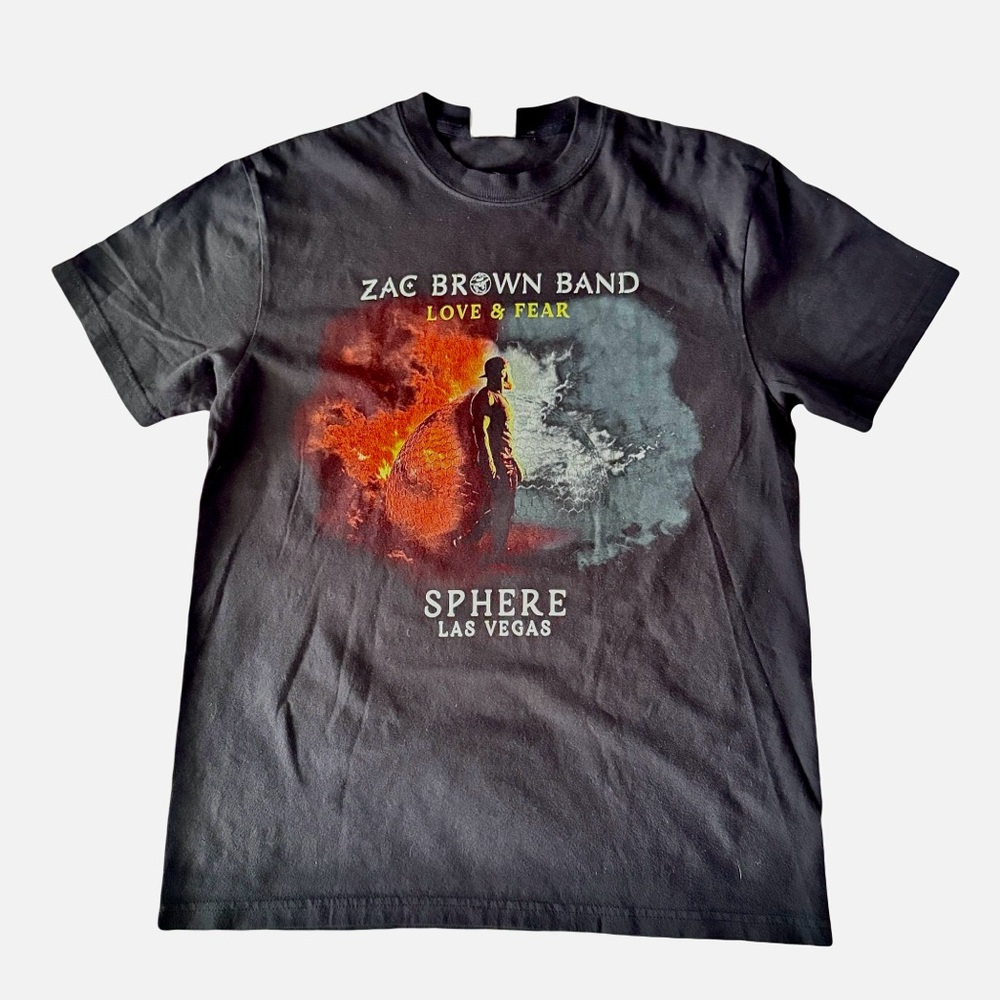 NWOT Zac Brown‎ Band Love & Fear 2025-26 Tour T-shirt Las Vegas Sphere exclusive